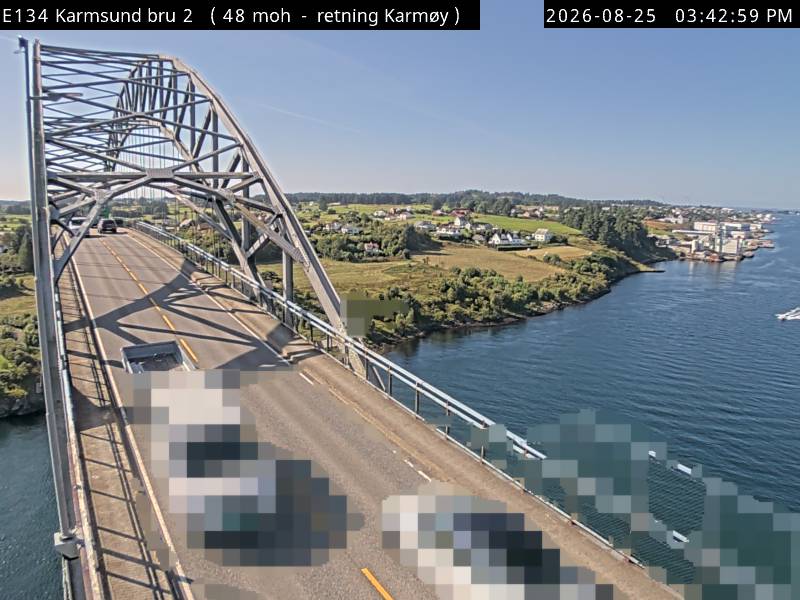 Karmsundbrua, retning Karmøy