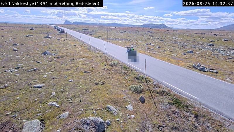 Valdresflye, retning Beitostølen