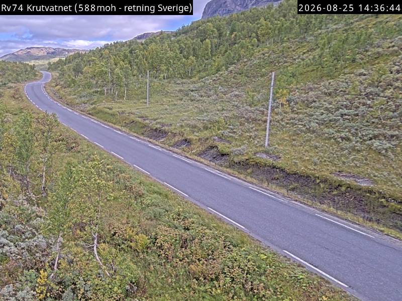 Krutvatnet, retning Sverige