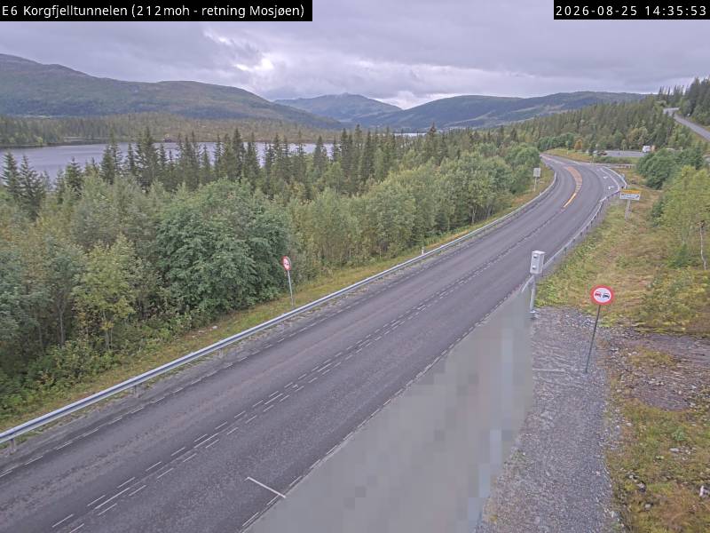 Korgfjelltunnelen, retning Mosjøen