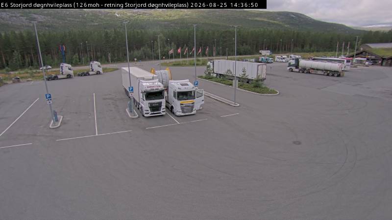 Storjord døgnhvileplass, retning Storjord døgnhvileplass