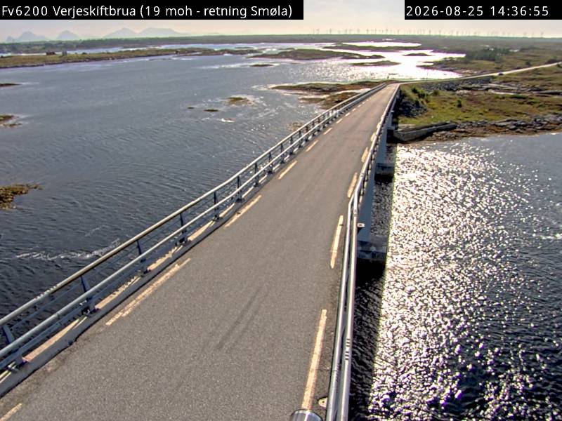 Verjeskiftbrua, retning Smøla