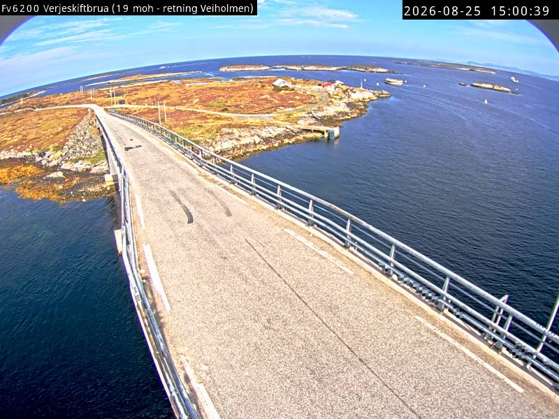 Verjeskiftbrua, retning Veiholmen