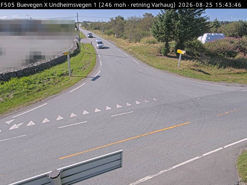 Buevegen X Undheimsvegen, retning Varhaug