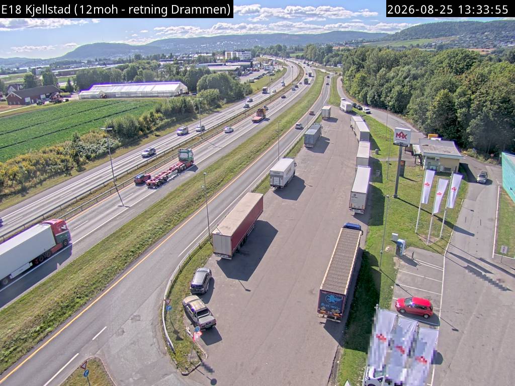 Kjellstad døgnhvileplass, retning Drammen