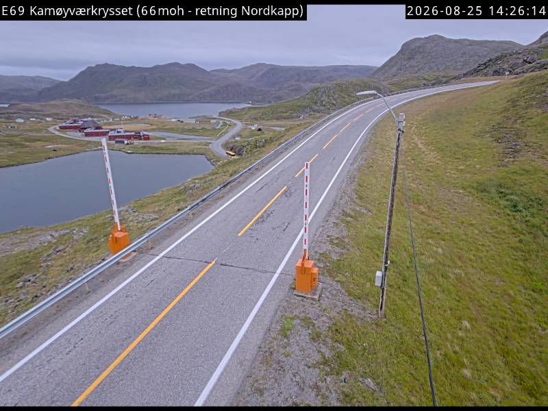 Kamøyværkrysset, retning Nordkapp