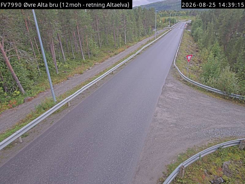 Øvre Alta Bru, retning Altaelva