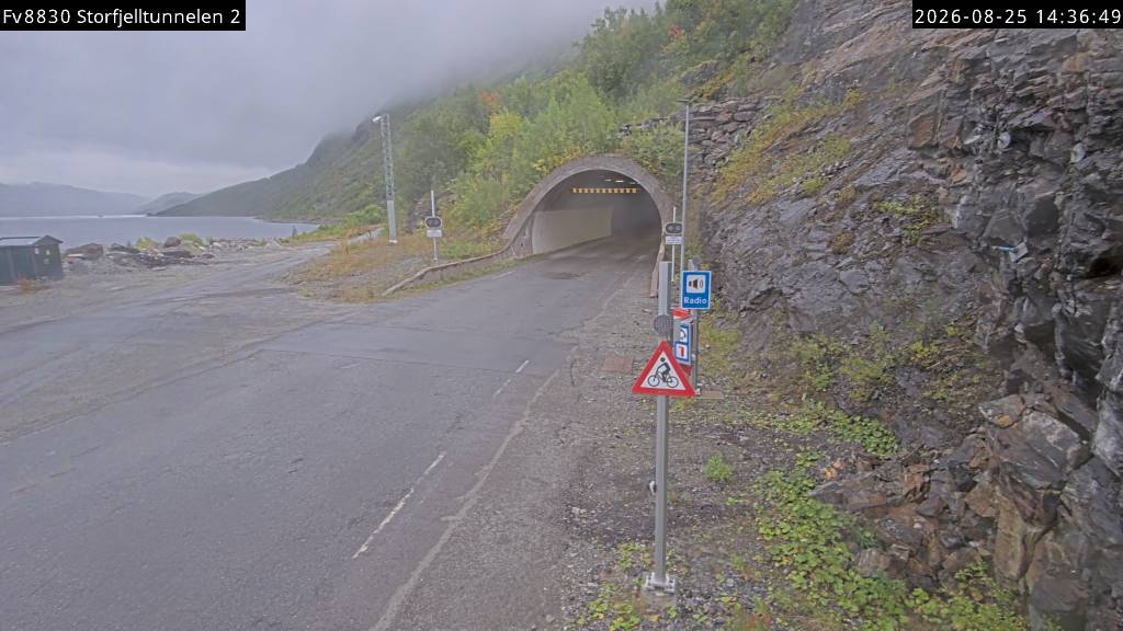 Storfjelltunnelen, retning Tunnel plassert Vest