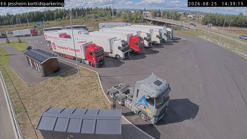 Jessheim døgnhvileplass, retning Korttidsparkering