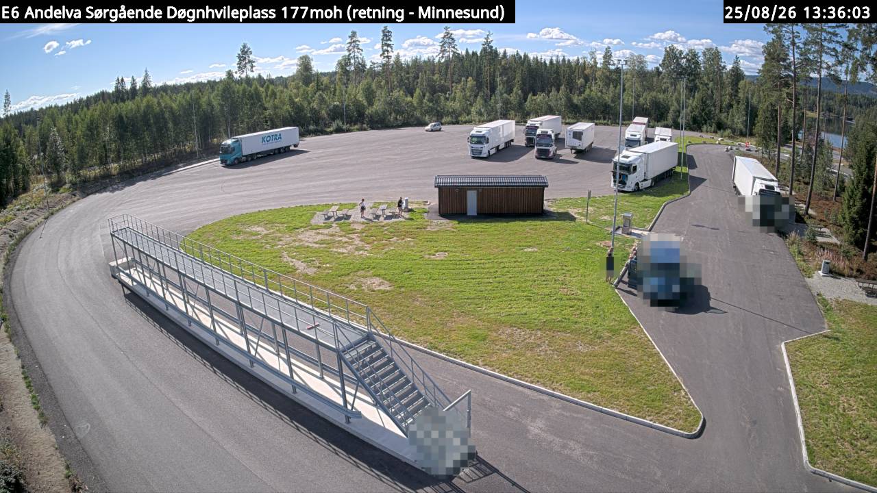 Andelva døgnhvileplass, retning Minnesund